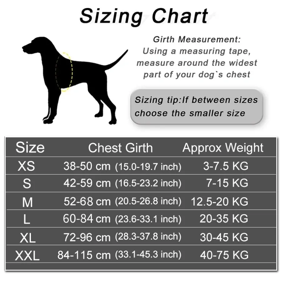 Product Size Guide Image